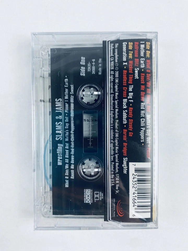 Wrestling Slams & Jams Tape RHCP Sabbath Slaughter Generation X WWF - SEALED NOS - Image 2 of 3