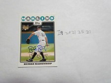 2008 Topps Burke Badenhop Signed Baseball Card 