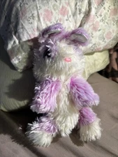 Scruff A Luvs Adopted family rescue Bunny Mom Purple white plush sparkle ears