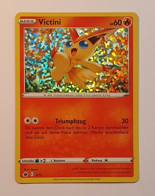 5 15 pokemon card Pokemon Victini 5/15 McDonalds Promo 2022 DE Holo