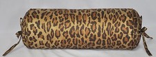 NEW Ralph Lauren Venetian Leopard Animal Print Fabric Custom Neck Bolster Pillow