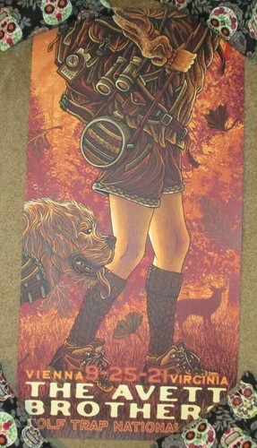 Avett Brothers Concert Tour Poster Wolf Trap Vienna 9 25 21 21 Suburban Avenge Ebay