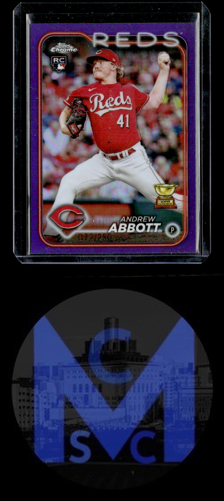 2024 Topps Chrome #154 Andrew Abbott Purple Refractor #/250