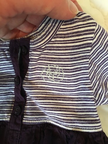 Abito e pantaloni Koala Baby Boutique viola a righe metallizzato bambina tg 3-6 mesi - Foto 6 di 8