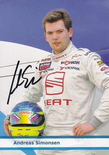 Andreas SIMONSEN - Schweden, Motorsport, Seat, Original-Autogramm! - 第 1/1 張圖片