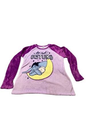 Disney Eeyore ''Do Not Disturb'' Purple Long Sleeve Womens XL (16-18) Sleepwear