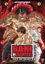 Baki Hanma Son of Ogre  (Season 1+2)(Vol.1-39 end) DVD with English Audio