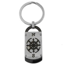 Galaxy GSCP41 Steel Men's Keychain with Black Detail