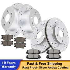 Front Rear Brake Rotors Disc Ceramic Pads for 2006-2018 Toyota Rav4 Lexus HS250H