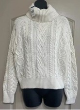 POLO RALPHLAUREN Unisex, cream wool blend cable knit sweater SIZE 4 Years 59