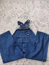 Berne Men s Stone Wash Dark Denim Unlined Bib Overall, B910SWD 48 x 30