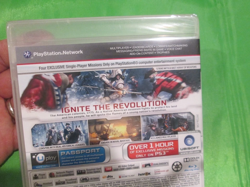 ASSASSIN'S CREED III PS3 PLAYSTATION 3 GameStop Edition US NEW FACTORY SEALED - Image 4 of 4