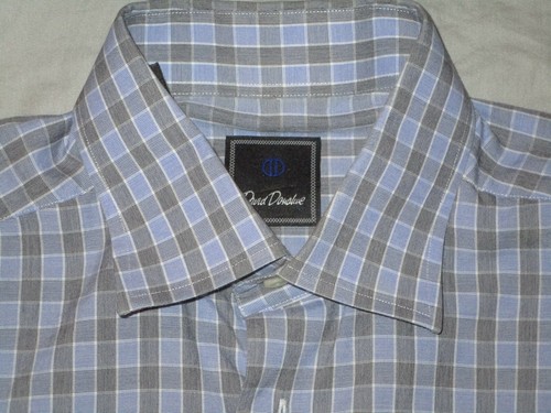 DRESS SHIRT BLUE WHITE GRAY SIZE 