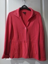 Talbots Cotton Blend V-Neck Red Cardigan Jacket w/ Pockets Size PS