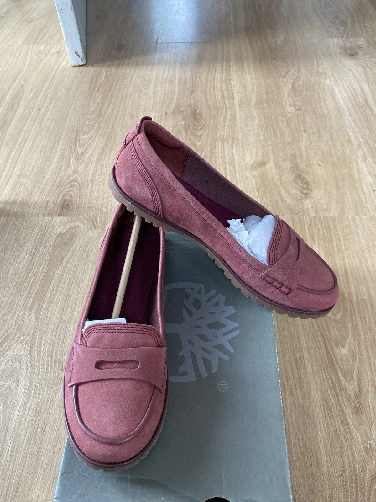 Mocassino mocassino donna Timberland pelle Joslin Penny taglia 4 UK. A12YO. Nuovo. £90
