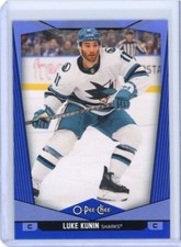 2024-25 O-Pee-Chee OPC Luke Kunin Blue Border - San Jose Sharks