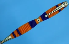 Handmade 3D Printed Pen – Ballpoint, Refillable Ink, Dual-Color Wavy Design