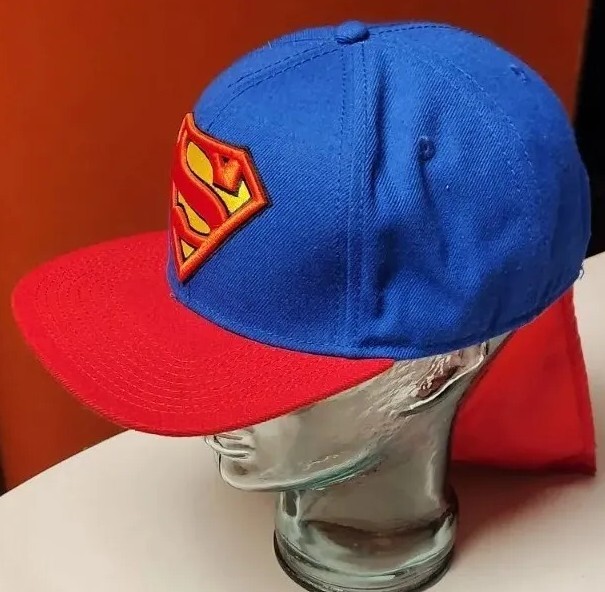 DC Superman Adjustable Snapback Wool Hat With Cap… - image 2