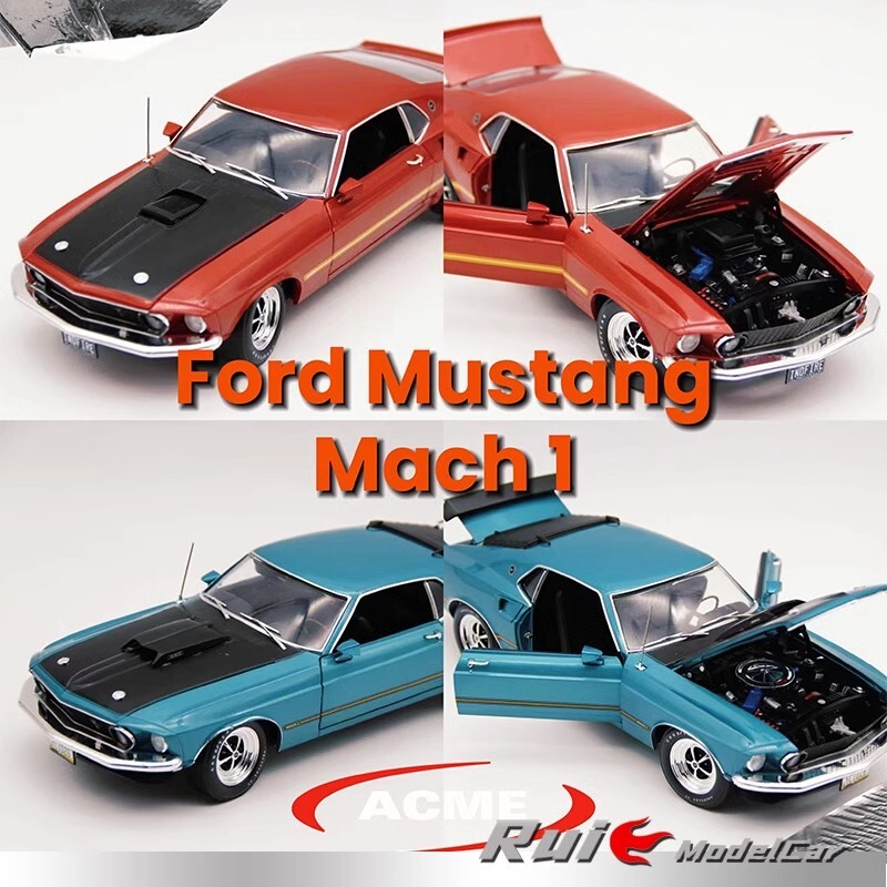 ミニカー 1/18 Ford MUSTANG Mach 1 ACME 1:18 Ford Mustang Mach 1 YCID/Indian Fire 1969 Simulation
