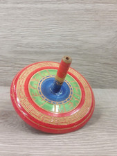 Vintage Colorful Wooden Spinning Toy Tops Children Kids Gyroscope Toys Gift