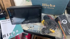 Hieha Double Din Car Stereo Touch Screen 7 Inch Audio Receiver Black