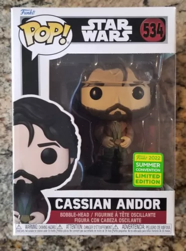 FUNKO POP! Star Wars SDCC 2022 Shared Exclusive Cassian Andor #534 Mint 