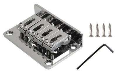 TUOREN 4 String Guitar Tailpiece Bridge for Cigar Box Electric Guitar...
