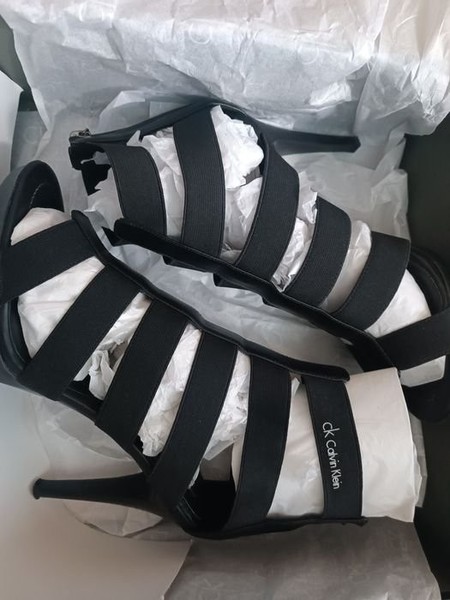 Women Heels Black Textile 39 #HSG5