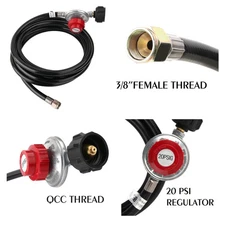 Propane Regulator Hose Replacement For Mr. Heater Big Buddy Outdoor Indoor 12ft