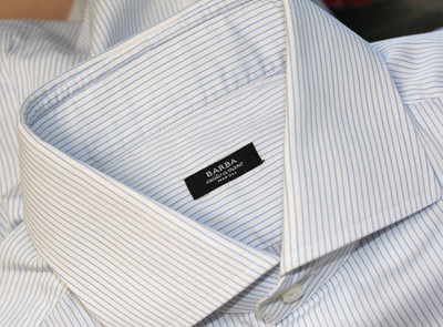 Mens Barba Napoli Long Sleeve Blue Striped Shirt Top Size 40/15 3/4