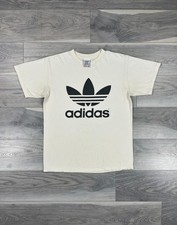 Camiseta Adidas Vintage Doble Cara Logo Trifoil Hecha en EE. UU. Talla M