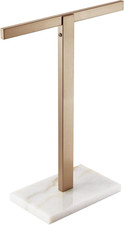 Hand Towel Holder Stand Towel Rack with Marble Base for Bathroom Kitchen Vanity