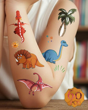 Dinosaur Temporary Tattoos for Kids   60PCS  Birthday Decorations, Dinosaur Par