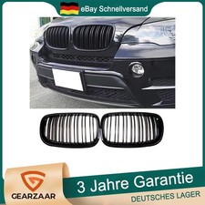 Sport K�hlergrill Ersatz f�r BMW E71 2008-2014 Gl�nzend Schwarz Links Rechts