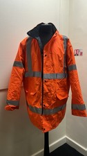 Men’s Hi Vis Orange Blackrock Work Jacket Workie Utilities Used XXL Long