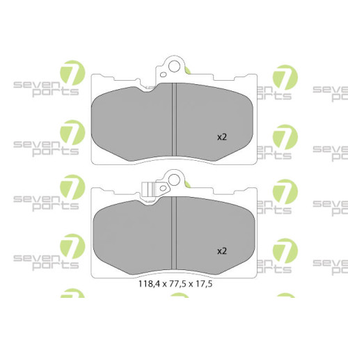 Plaquettes de frein Seven Parts SVP25590 à faible sifflement pour Lexus