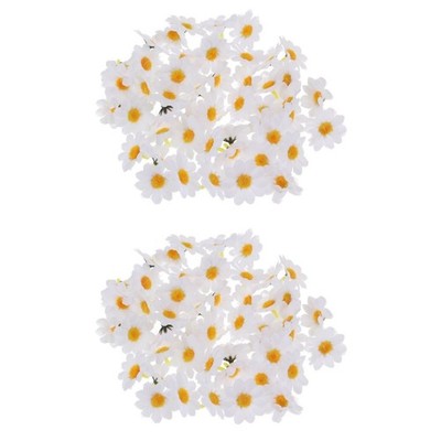  2 Pack Künstliche Blumen Deko Realistische Gefälschte Seidenblumenköpfe