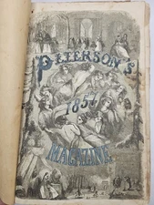 Peterson's Magazine 1857 [hand colored plates, engravings, embroidery patterns..