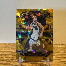 2023- 2024 Panini Select Basketball Gold Cracked Ice  Domantas Sabonis 03/10