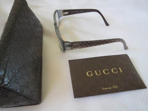 Gucci GG 3184 74W Square Gray Brown Eyeglasses Optical Frame Only 130mm