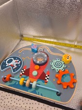 Classic World Wooden Space Activity Board Rocket Ship Fine Motor Toy Toddlers
