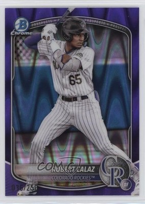 2025 Bowman Chrome Prospects Purple RayWave Refractor 36/250 Robert Calaz 1k9t