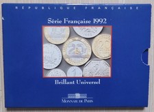 Coffret/Etui pièces de monnaie Monnaie de Paris Série Française 1992 B U