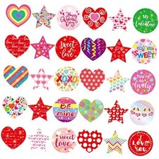 600 Valentines Heart Sticker for Kids Cards Envelopes Craft Scrapbooking