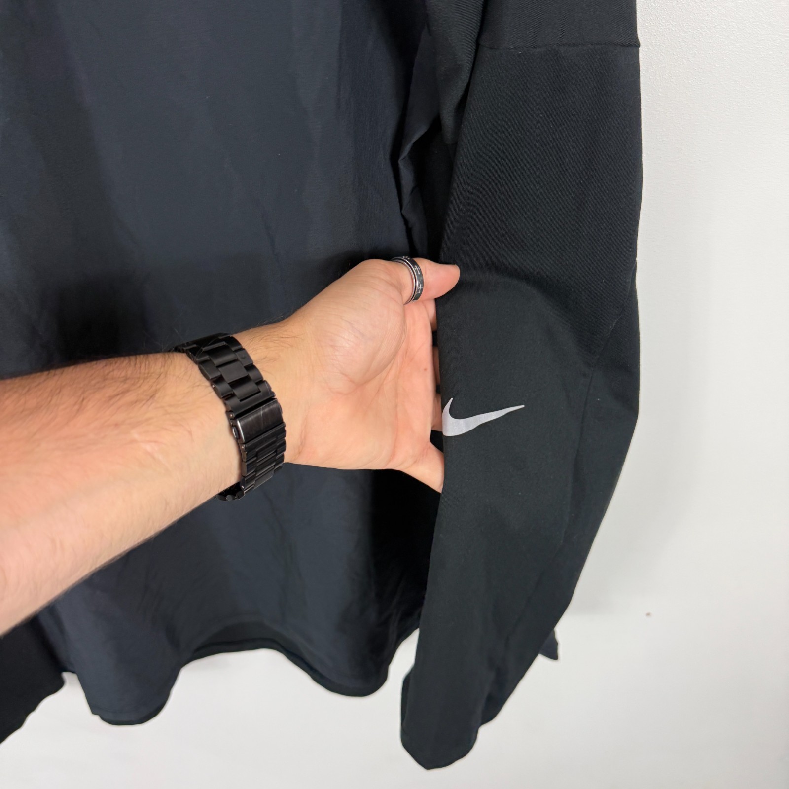 Nike Running Division Dri-FIT Black Reflective XXL Half Zip Running Sweatshirt image 2