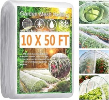 Garden Netting Pest Barrier, 10 X 50FT Insect Netting for Garden Raised Beds, Ga