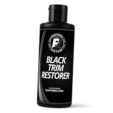 Black Trim Restorer - Lasts 6 Months, Dye Infused Waterproof Plastic 8 Oz