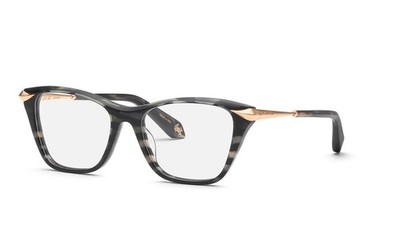 Roberto Cavalli VRC144M Eyeglasses Eye Glasses 03AM Striped Grey Havana Authenti