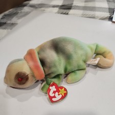 Ty Beanie Baby 9 inch Rainbow The Iguana Chameleon Toy