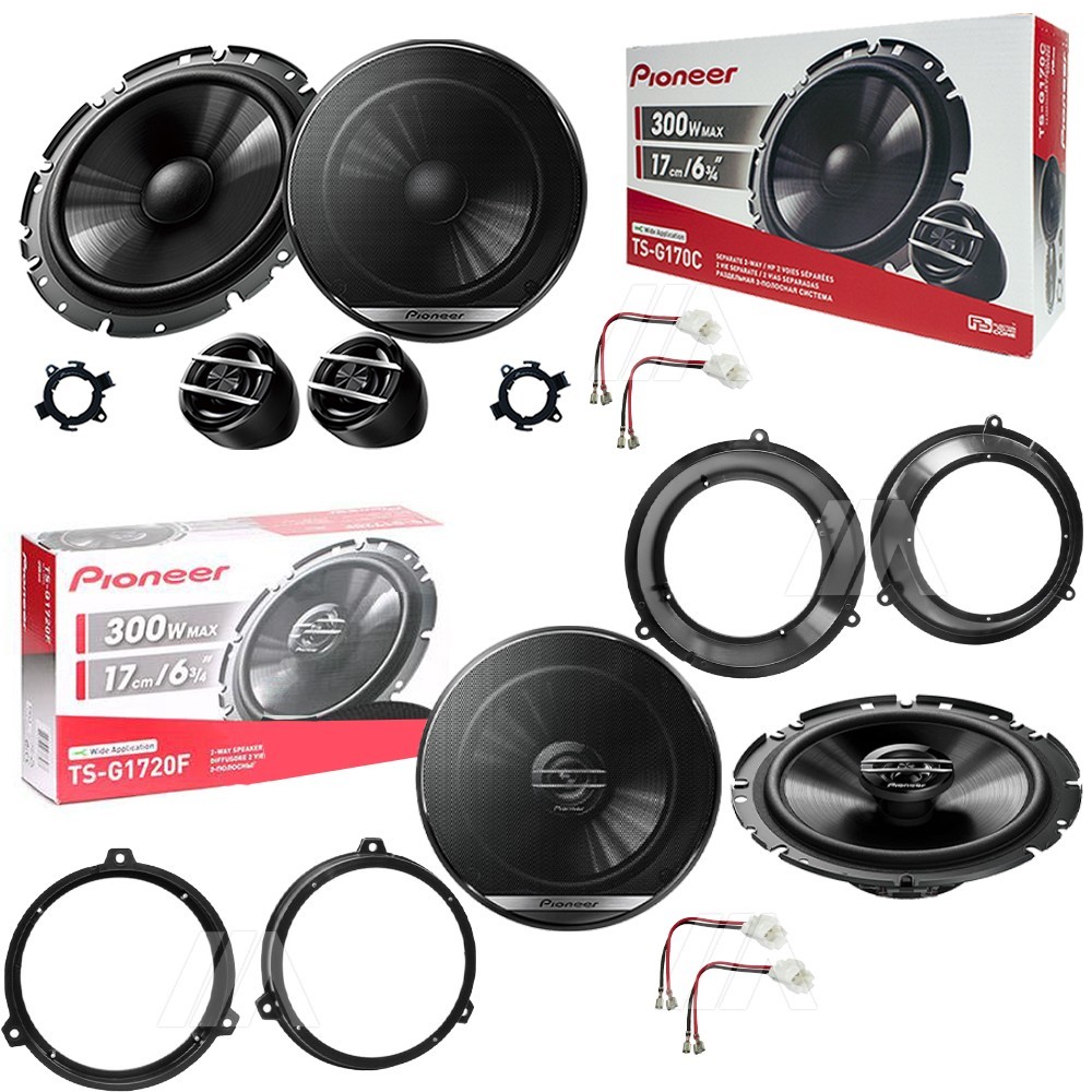 Kit 6 Casse Altoparlanti Pioneer Anteriori e Posteriori per Fiat Panda dal 2003